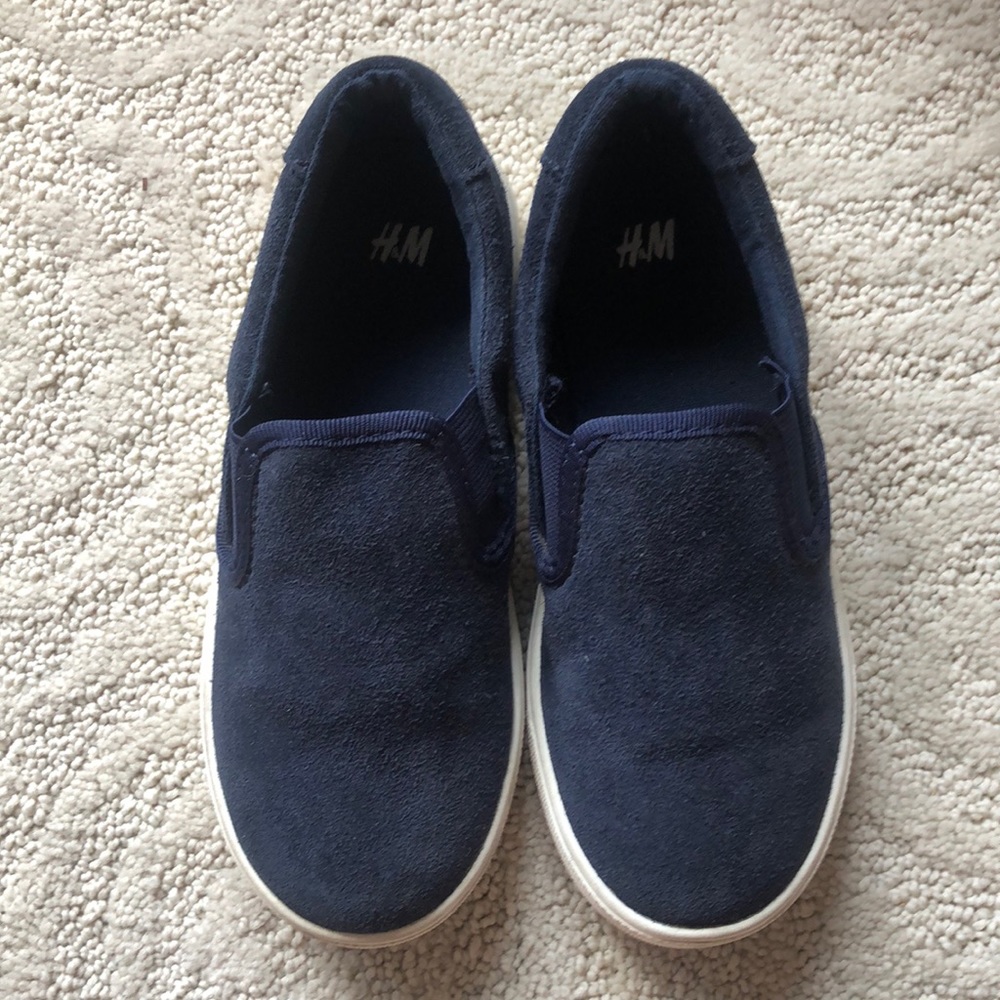 H&M Blue Slip-On Suede Trainers - size 12